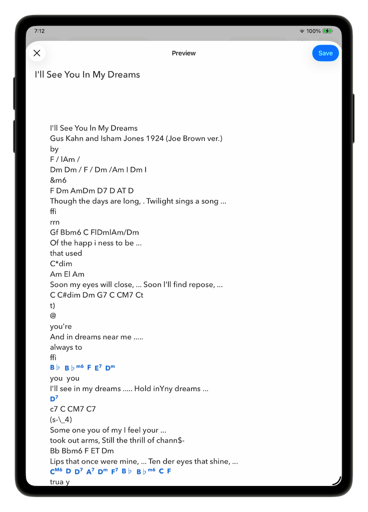 I'll See You In My Dreams result from previous conversion engine