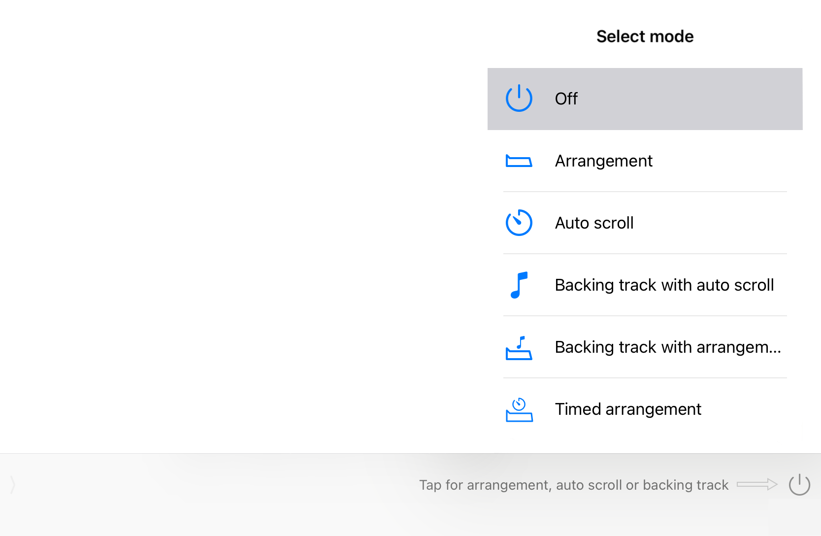 perform   timeline select mode